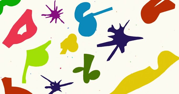 seamless pattern with colorful splashes