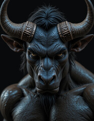Fototapeta premium Labyrinth of Power: The Fierce Majesty of the Minotaur
