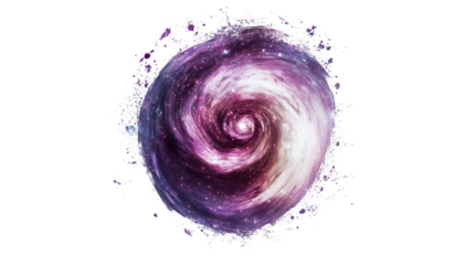 Swirling heart pattern with water droplets and light in a blue fractal vortex design