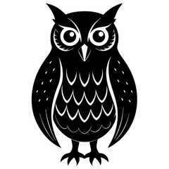 owl vector shilhouette single icon 