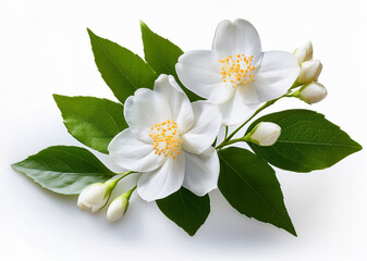 Obraz premium jasmine flowers isolated on white background