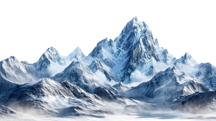 Obraz premium Snowy mountain landscape with panoramic alpine view