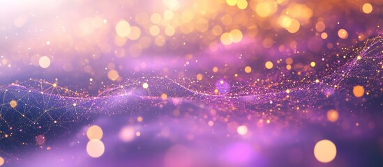 Obraz premium Abstract communication theme with blurred multicolored light bokeh in lavender and ash.