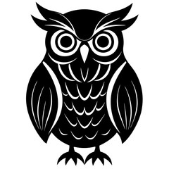 owl vector shilhouette single icon 