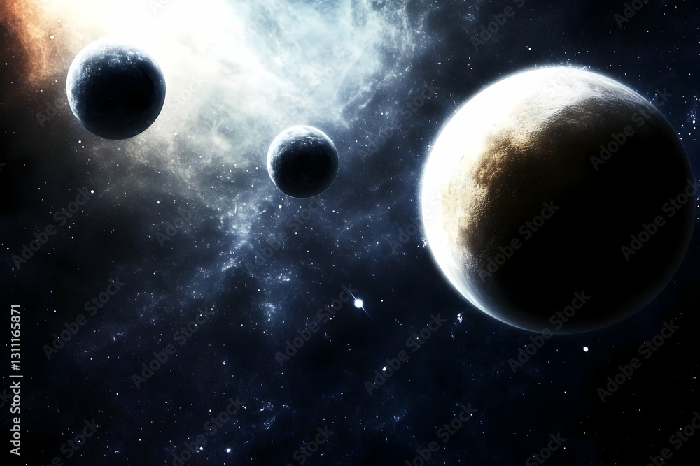 Aufkleber cosmic worlds abstract space backgrounds for screensaver use and