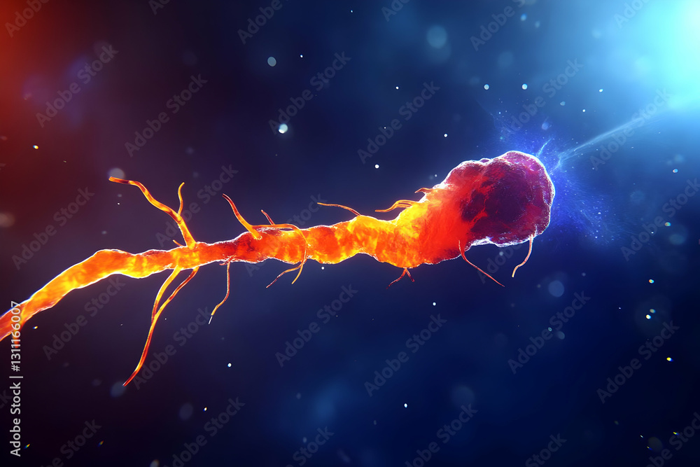 Poster detailed 3d render of a neuron abstract backgrounds and structures
