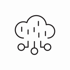 Network cloud connection icon vector sign