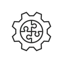 System Integration, icon in line design. System integration, technology, software, hardware, automation, network, connectivity on white background vector. System Integration, editable stroke icon
