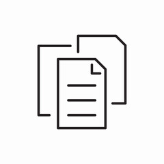 Document copy files icon vector sign