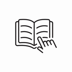 reading book icon vector sign