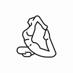 morning exercises yoga icon vector sign