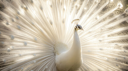 Obraz premium Majestic White Peacock