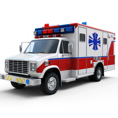 ambulance isolated on white background