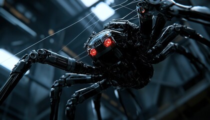 Fototapeta premium Industrial Spider Robot in Factory