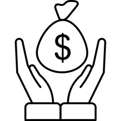  Money Saving Line Icon