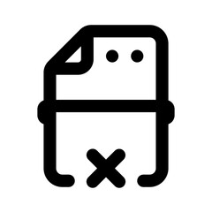 Invalid Simple Line Icon. Single icon, line vector icon