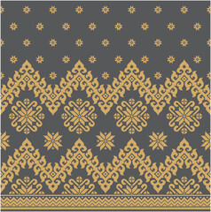 Vector illustration Indonesian Riau Malay songket woven fabric motif. Suitable for fabric motifs, batik, backgrounds, decorations, etc