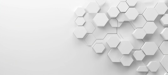 Abstract Hexagonal Pattern on White Background