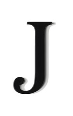 10. Large, clear letter J against a white background, no text