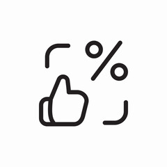 Like percentage rating icon vector sign
