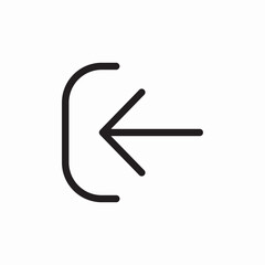 enter Back arrow return icon vector sign