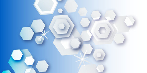 A Deep Dive into the World of Abstract Geometric Patterns: The Intersection of colourfull Hexagonal Grids with 3D Technology Lines