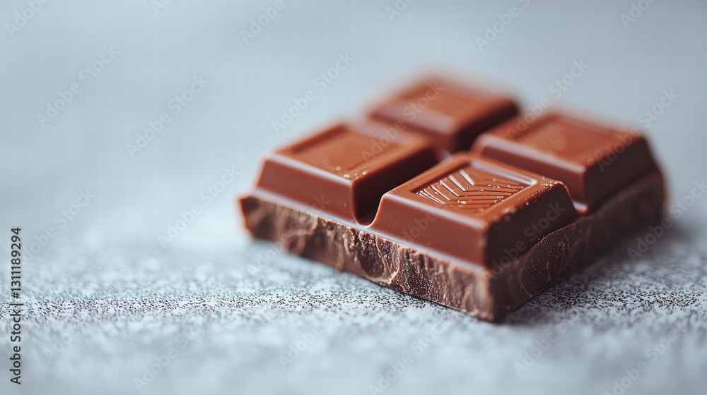 Poster simple yet elegant chocolate bar placed on a clean background highlighting its tempting texture