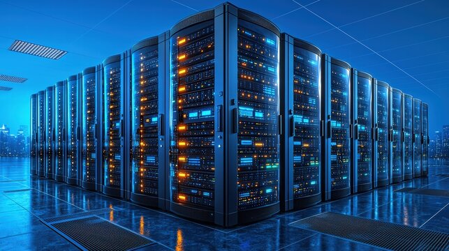 Powerful server unit displaying advanced technology and connectivity features for data management