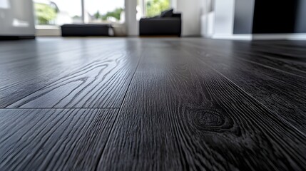 Obraz premium Dark Wood Grain Floor Interior Design