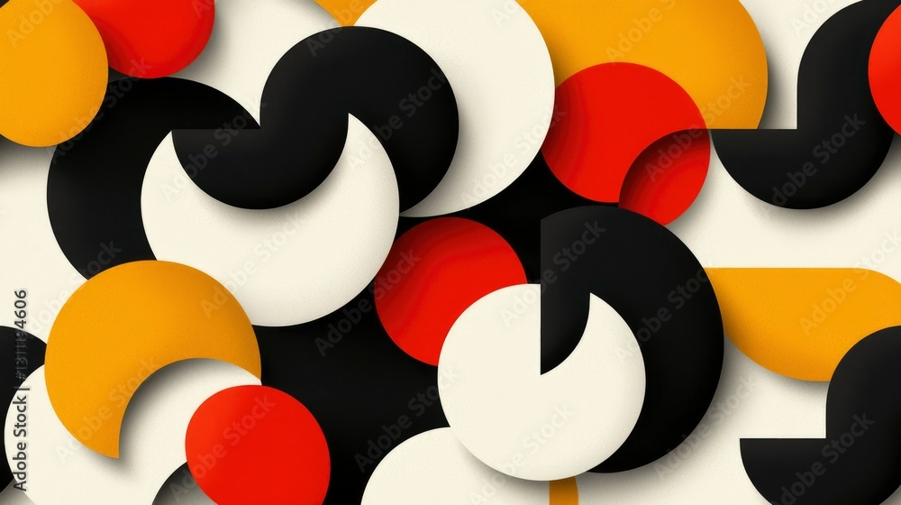 Poster colorful overlapping circles abstract background design