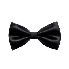 classic black bow tie isolated on a white background, a timeless accessory for formal occasions, events or dressing up in style