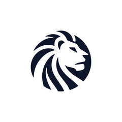 Minimalist lion logo