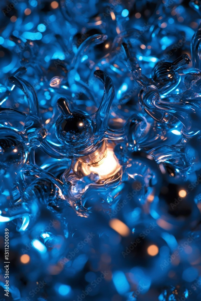 Poster abstract light display close-up