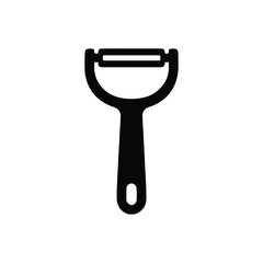 Black silhouette of a vegetable peeler