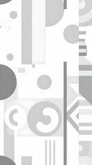Obraz premium Abstract Geometric Grey White Background