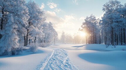Fototapeta premium 2025 written on snow in winter landscape. spring season transition. cold.
