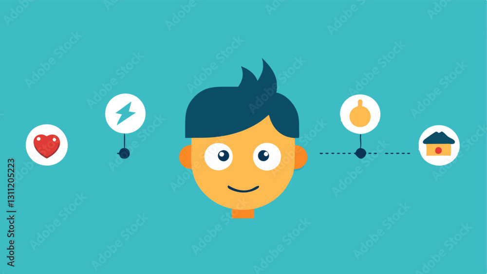 Poster transformational journey a timeline graphic showing a characters journey from tired eyes to bright r