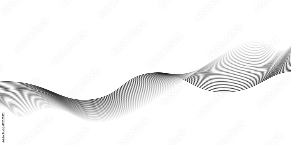 Poster gray and white abstract background with flowing particles.abstract black and white wave background,a