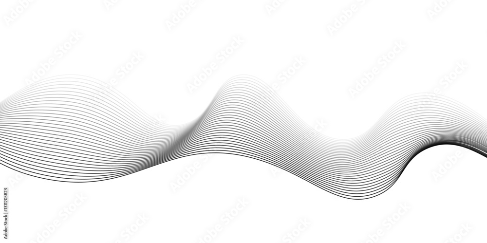 Poster gray and white abstract background with flowing particles.abstract black and white wave background,a