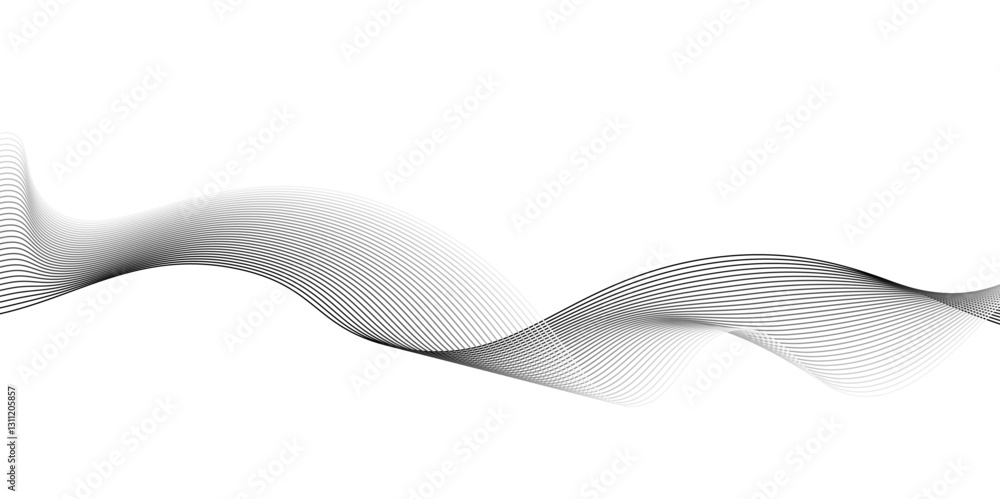 Poster gray and white abstract background with flowing particles.abstract black and white wave background,a