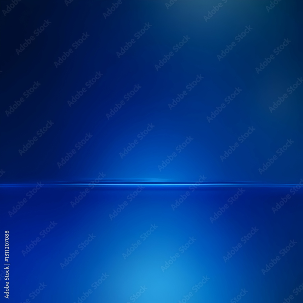 Poster abstract blue gradient background with horizontal glow