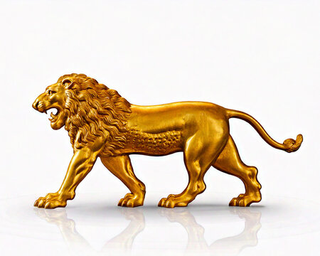  lion from Ishtar gate Babilon isolated on white