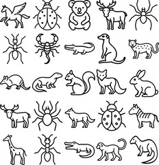 Set of animal icon Vector illustration
