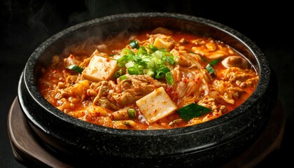 Kimchi Stew in Stone Pot