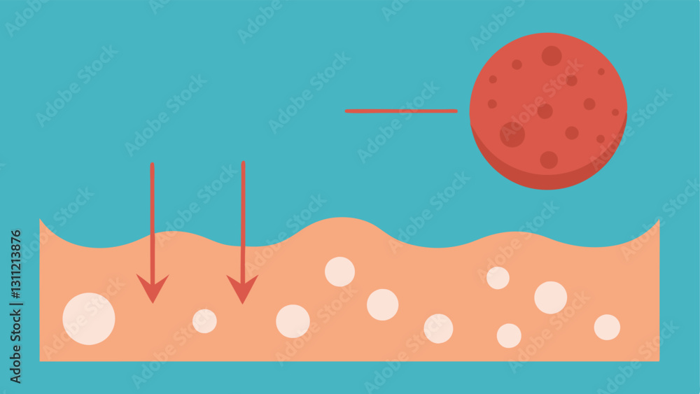 Poster transformation animation a stepbystep vector animation showing a phase change from a rough skin text