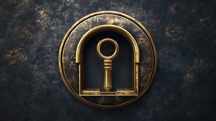 Sleek Keyhole Icon on a Transparent Background &ndash; Unlocking Possibilities