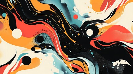Obraz premium Minimalistic Abstract Background with Colorful Swirling Patterns