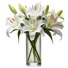 A modern high-end frosted glass vase with a sleek