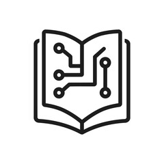 Obraz premium Open Digital Book Icon