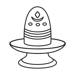 Shiva  isolated vector illustration on white background.
